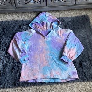 Pastel tie dye tunic hoodie